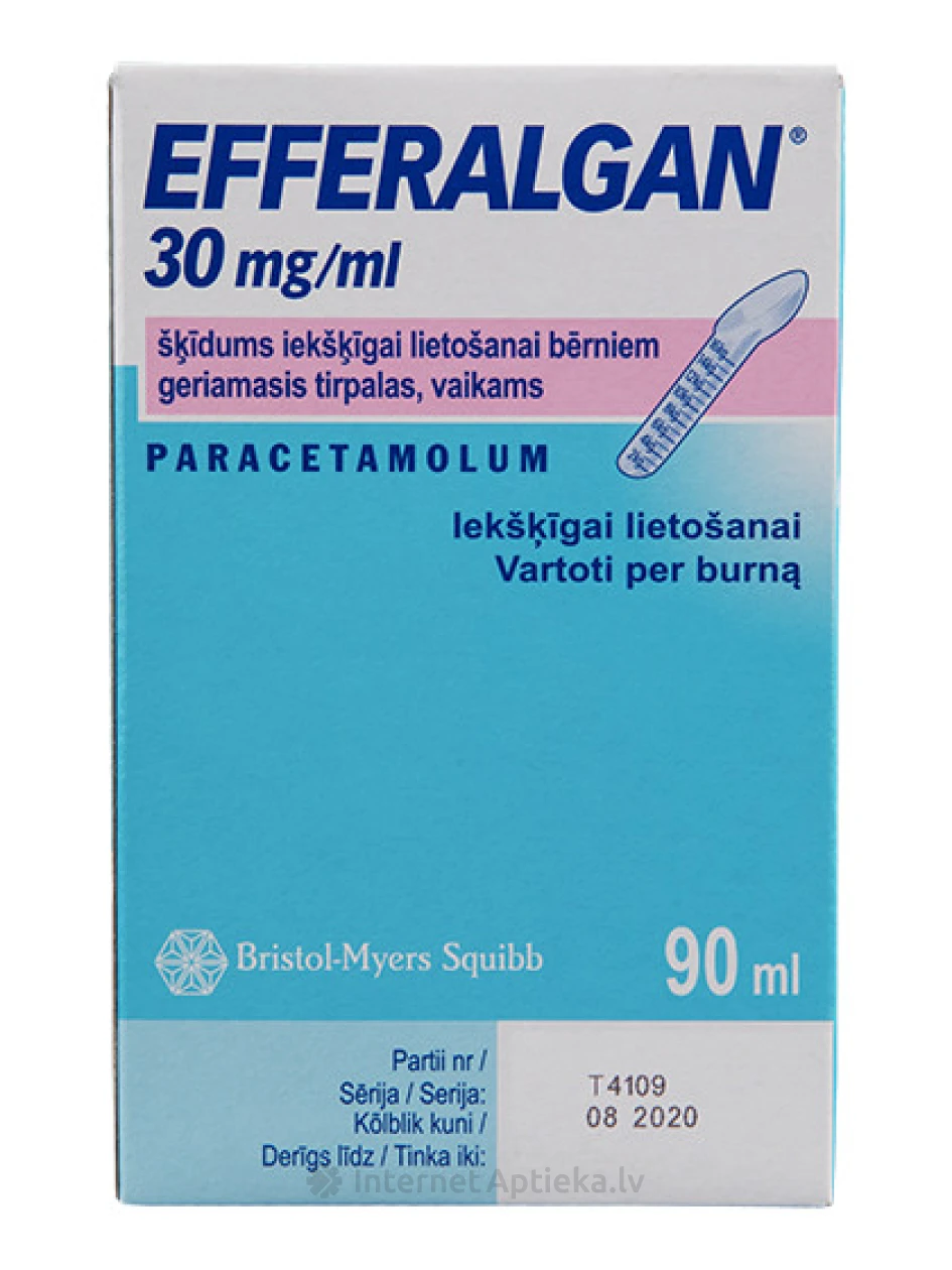 Efferalgan 30mg/ml lahus lastele, 90 ml | internetaptieka.lv