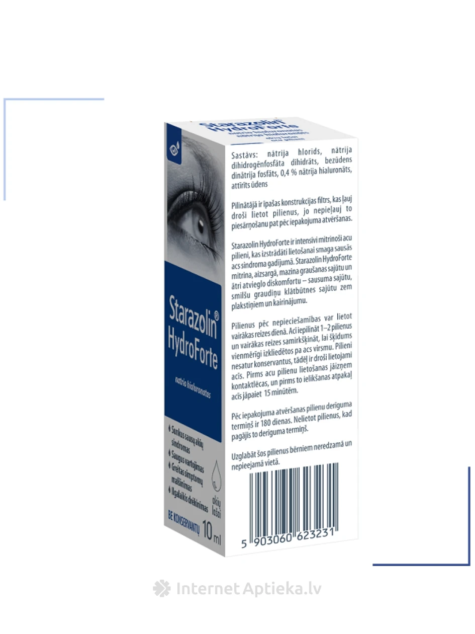 Starazolin HydroForte acu pilieni, 10 ml | internetaptieka.lv