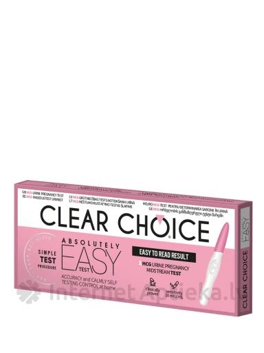 Clear Choice-Easy Zīmuļveida Tests grūtniecības noteikšanai, 1 gb. | internetaptieka.lv