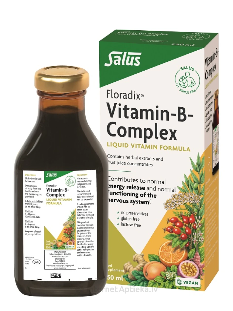 Floradix B vitamīnu komplekss, 250 ml | internetaptieka.lv