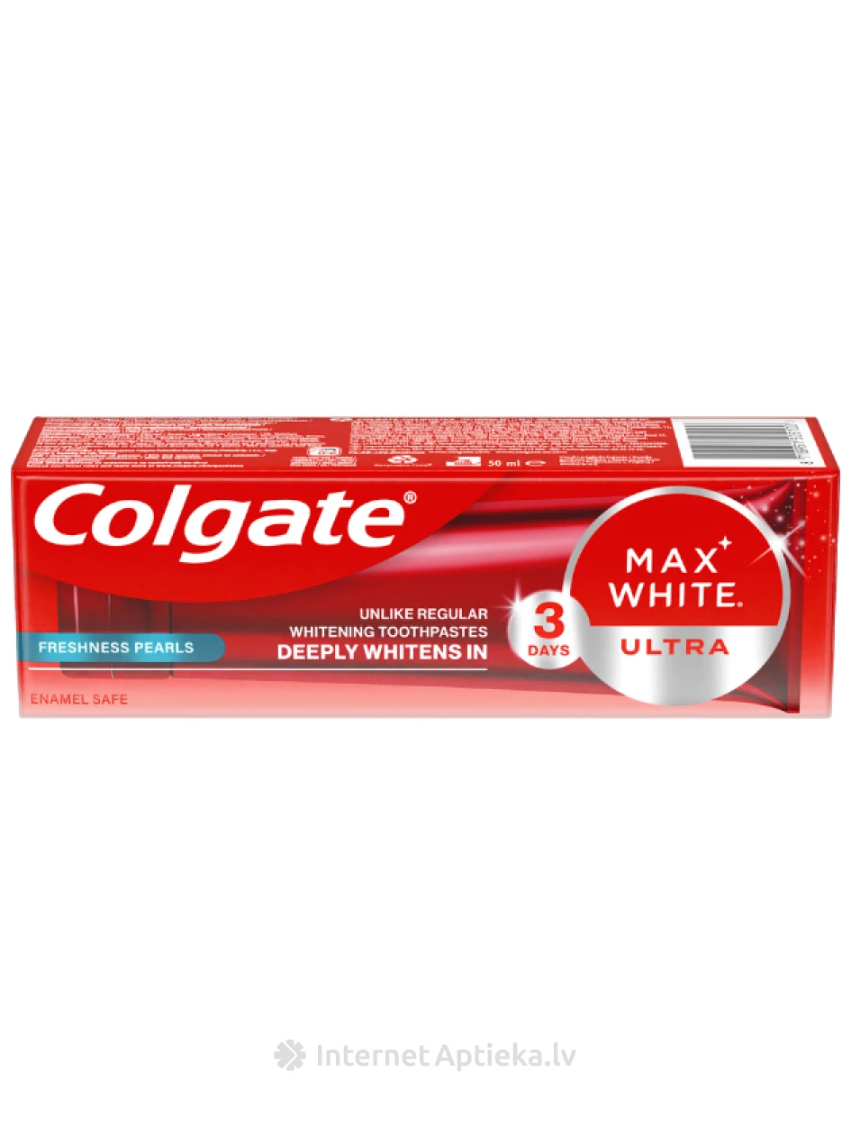 Colgate Max White Ультра свежесть жемчуг, Зубная паста, 50 мл | internetaptieka.lv