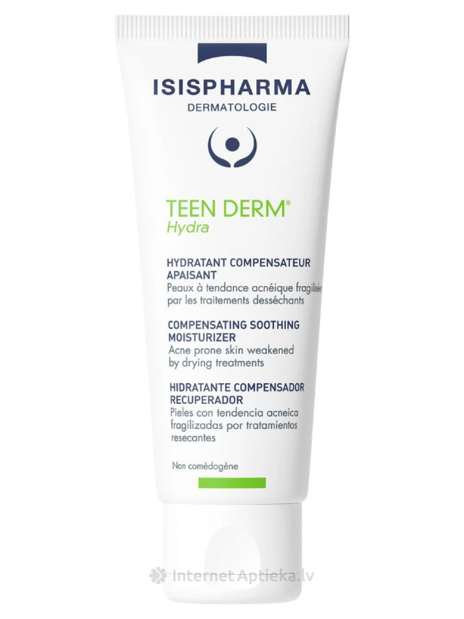 ISISPHARMA TEEN DERM mitrinātājs taukainai izsausinātai ādai, 40 ml | internetaptieka.lv