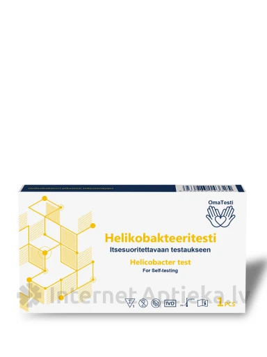 OmaTesti H.pylori antigēna ātrās noteikšanas testa kasete (Fekālijas), 1 gb. | internetaptieka.lv