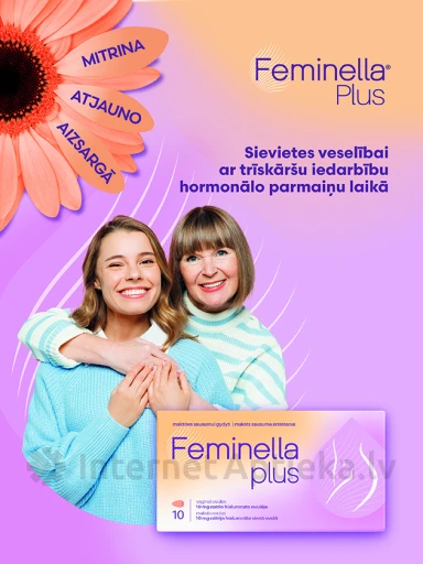 Feminella Plus vaginālās ovulas, 10 gb. | internetaptieka.lv