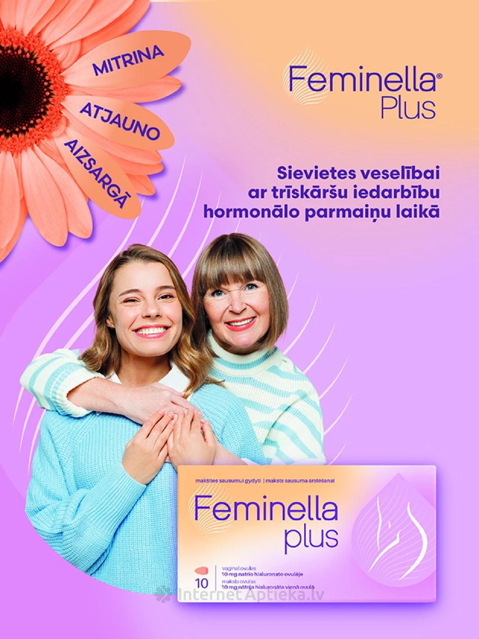 Feminella Plus vaginālās ovulas, 10 gb. | internetaptieka.lv