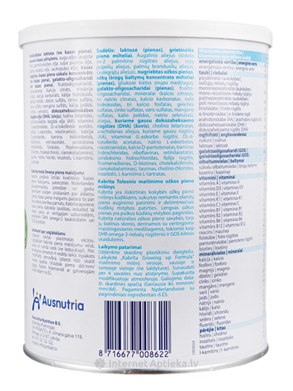 Kabrita 3 Goat milk toddler formula 12 + mēn., 800 g | internetaptieka.lv