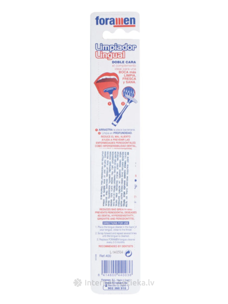 Зубная щётка Foramen Tongue Cleanser с двухсторонним очистителем языка, 1 шт. | internetaptieka.lv