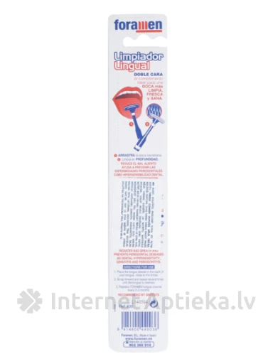 Зубная щётка Foramen Tongue Cleanser с двухсторонним очистителем языка, 1 шт. | internetaptieka.lv