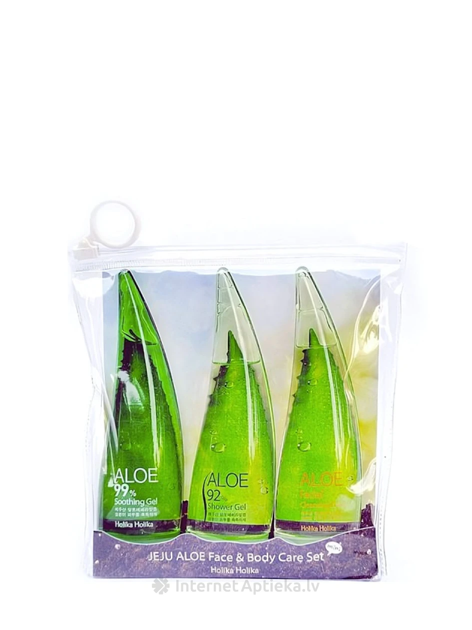 Holika Holika Jeju Aloe Набор универсальных средств для лица и тела, 3x55 мл | internetaptieka.lv