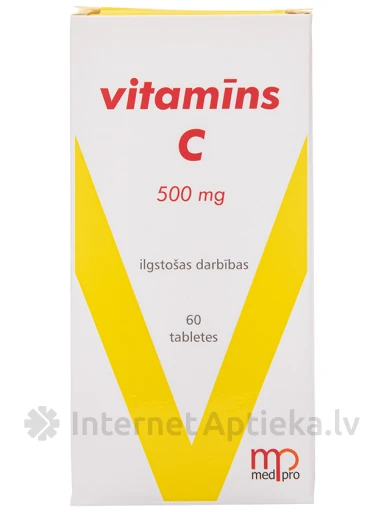 Medpro C-vitamiin, 60 toimeainet prolongeeritult vabastavat tabletti | internetaptieka.lv