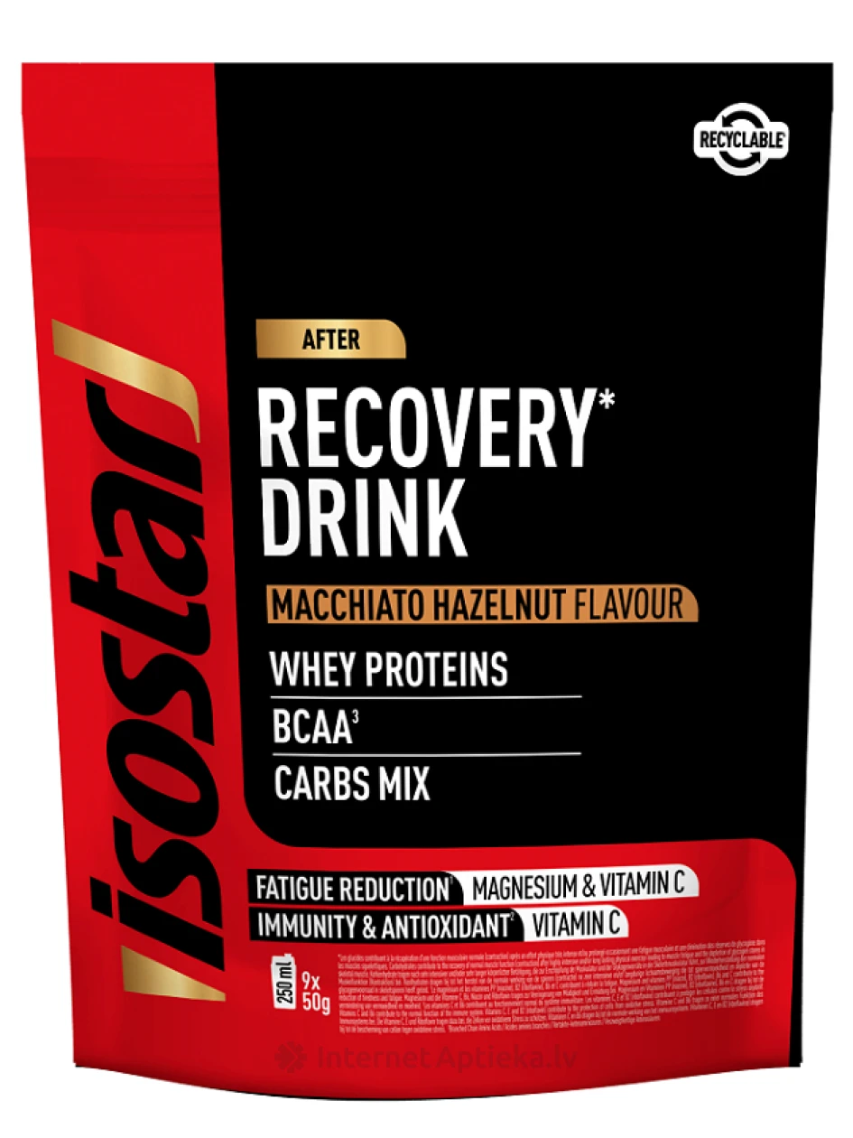 ISOSTAR Порошок Long Energy Recovery Macchiato Hazelnut, 450 g | internetaptieka.lv