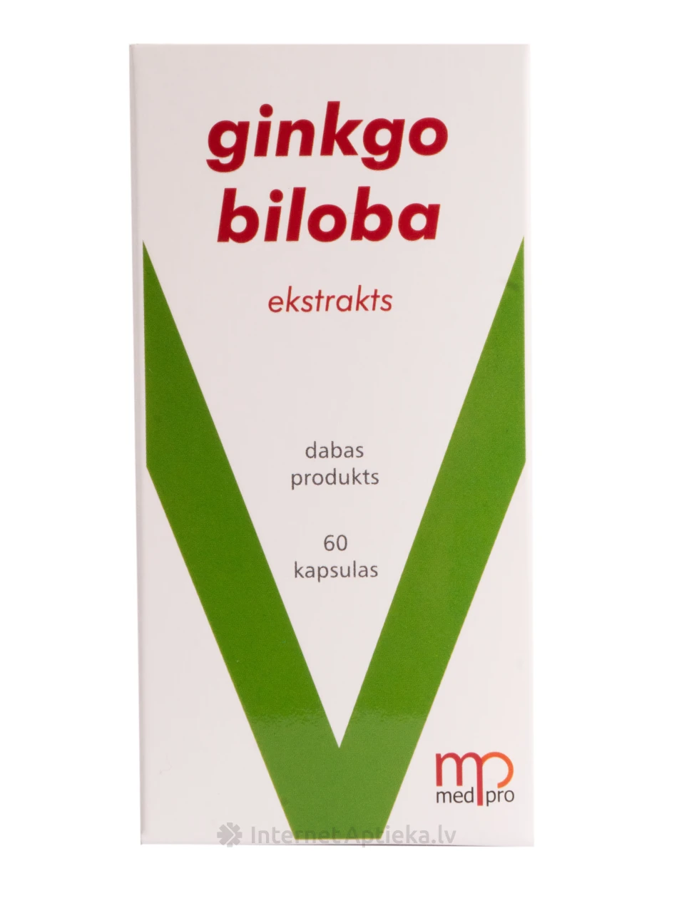 Medpro Ginkgo biloba ekstrakts, 60 kapsulas | internetaptieka.lv