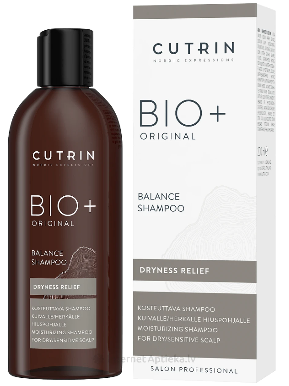 CUTRIN BIO+ Originals Балансирующий шампунь, 200 мл | internetaptieka.lv