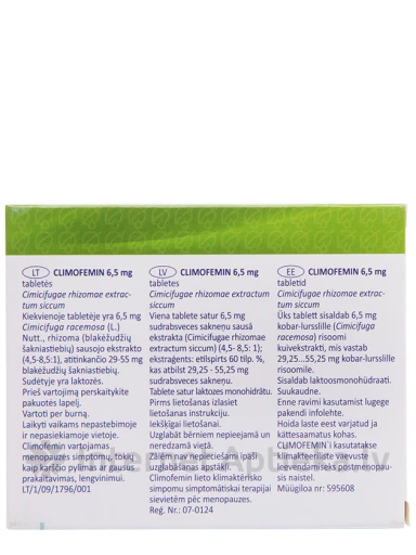 Climofemin 6.5 mg, 30 tabletes | internetaptieka.lv