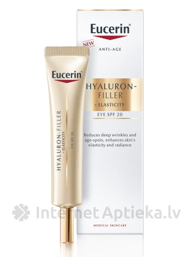 Eucerin Hyaluron-Filler + Elasticity SPF 20 Крем для кожи вокруг глаз, 15 мл | internetaptieka.lv