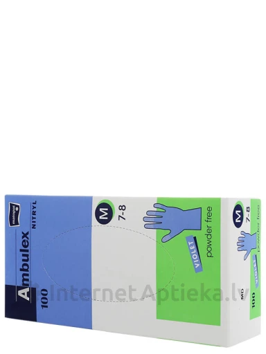 Kindad nitriil Ambulex lilla suurus M, 100 tk. | internetaptieka.lv