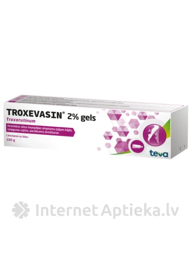 Troxevasin 2% Гель, 100 г | internetaptieka.lv