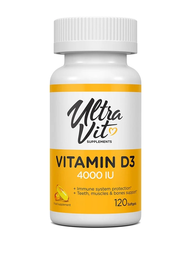 ULTRAVIT Vitamin D3 4000 IU, 120 kapsulas