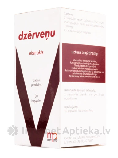 Medpro Экстракт клюквы, 30 капсул | internetaptieka.lv