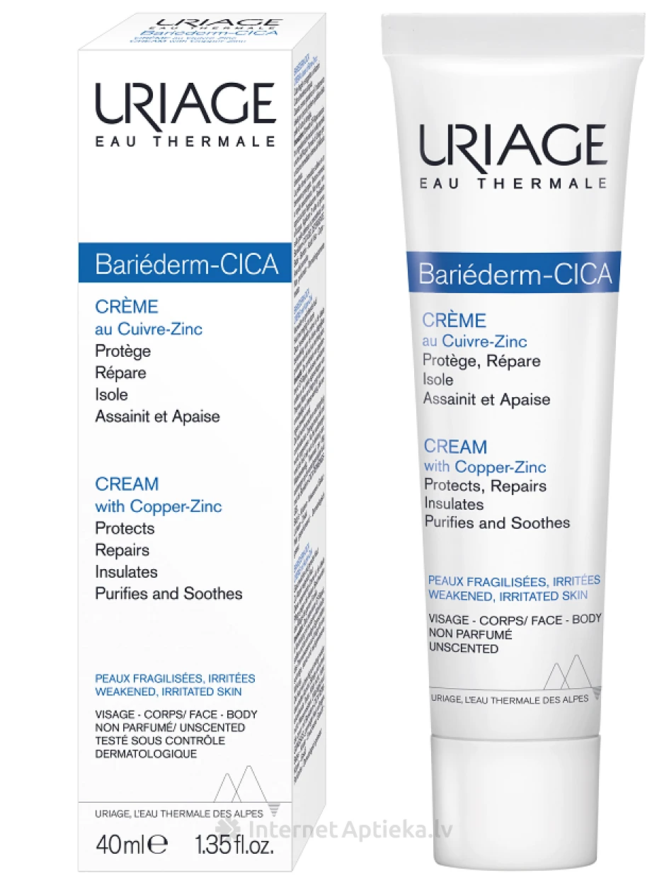URIAGE Bariederm Cica-krēms ar Cu-Zn, 40 ml | internetaptieka.lv