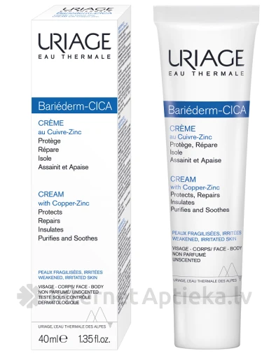 URIAGE Bariederm Cica-krēms ar Cu-Zn, 40 ml | internetaptieka.lv