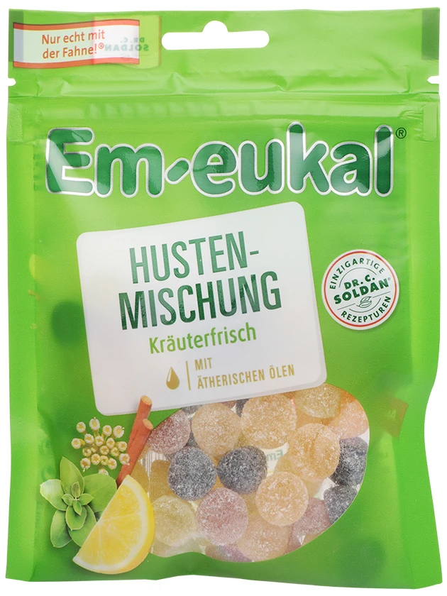 DR.SOLDAN Em-Eukal Husten-Mischung želejas konfektes pret klepu, 90 g