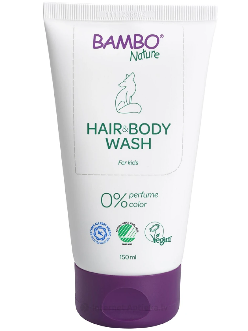 BAMBO NATURE, matu un ķermeņa mazgāšanas līdzeklis, 150 ml | internetaptieka.lv