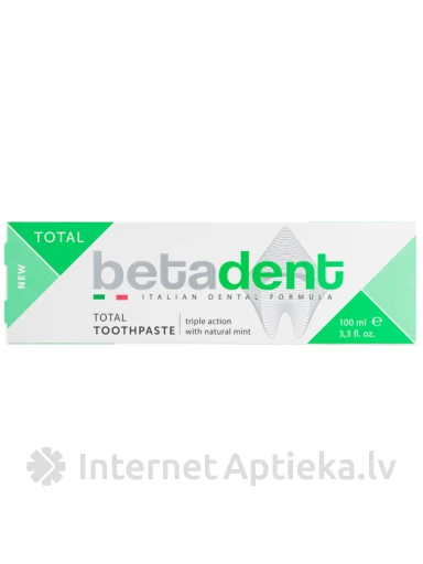 BETADENT TOTAL зубная паста, 100 мл | internetaptieka.lv