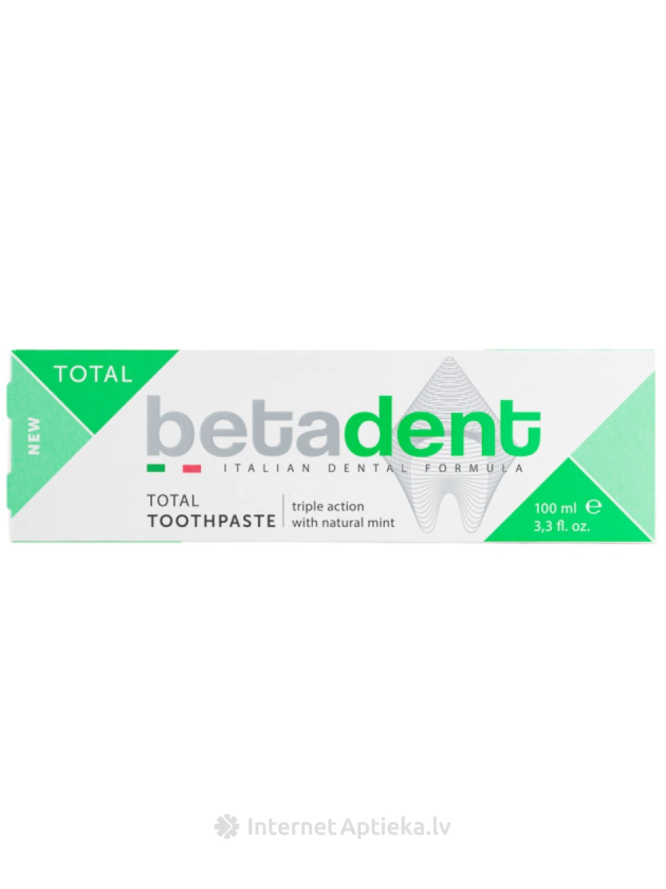 BETADENT TOTAL zobu pasta, 100 ml | internetaptieka.lv
