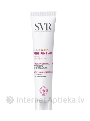SVR SENSIFINE AR CRÈME SPF 50+ päikesekaitsega näokreem väga tundlikule punasele nahale, 50 ml | internetaptieka.lv