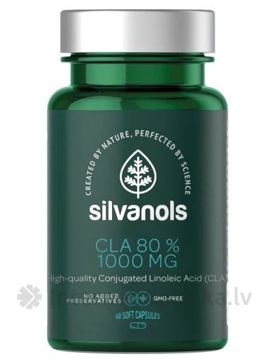 Silvanols CLA 80 % 1000 mg, 60 kapsulas | internetaptieka.lv