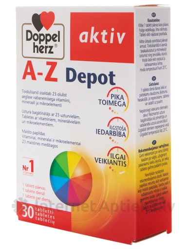 Doppelherz Activ A - Z depot, 30 таблеток | internetaptieka.lv