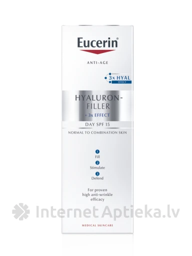 Eucerin Hyaluron-Filler дневной крем с SPF 15, 50 мл | internetaptieka.lv