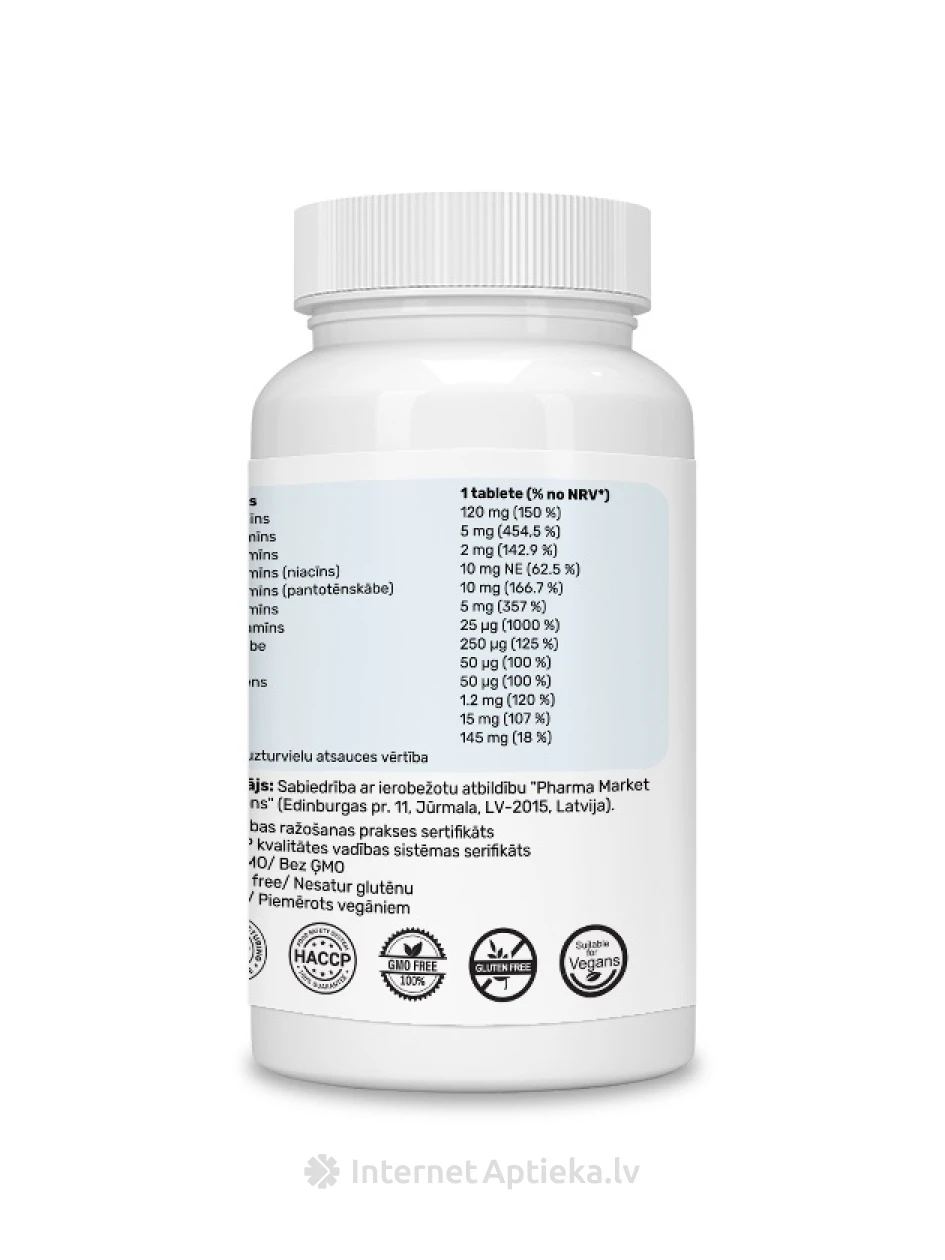 Raud + vitamiinid ja mineraalained tabletti, 30 tk. | internetaptieka.lv