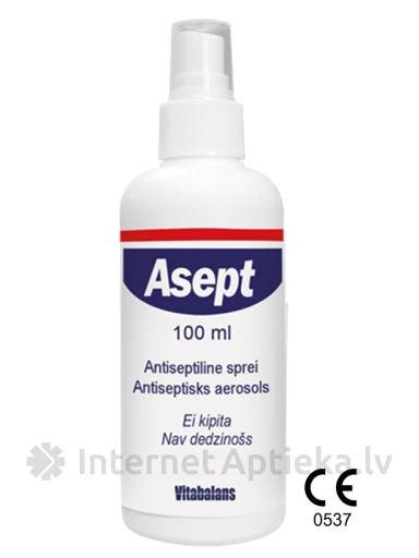 Asept spray antiseptisks šķīdums, 100 ml | internetaptieka.lv