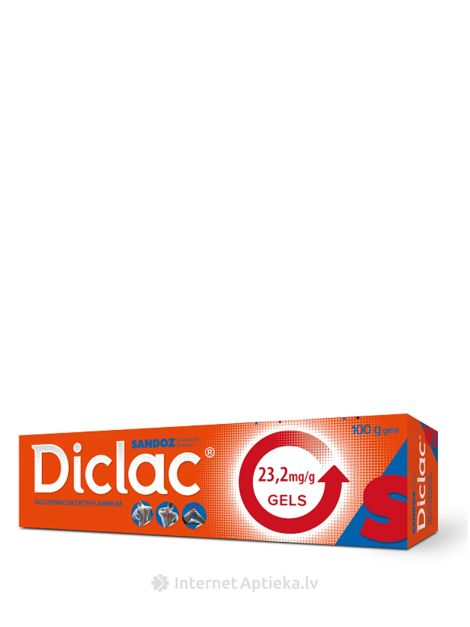 Diclac 23.2mg/g geel, 100 g | internetaptieka.lv