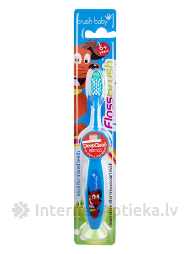 Brush-Baby FlossBrush Hambahari sinine 6+ aastat, 1 tk. | internetaptieka.lv
