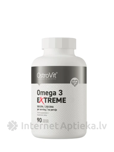 OstroVit Omega 3 Extreme kapsulas, 90 gb. | internetaptieka.lv