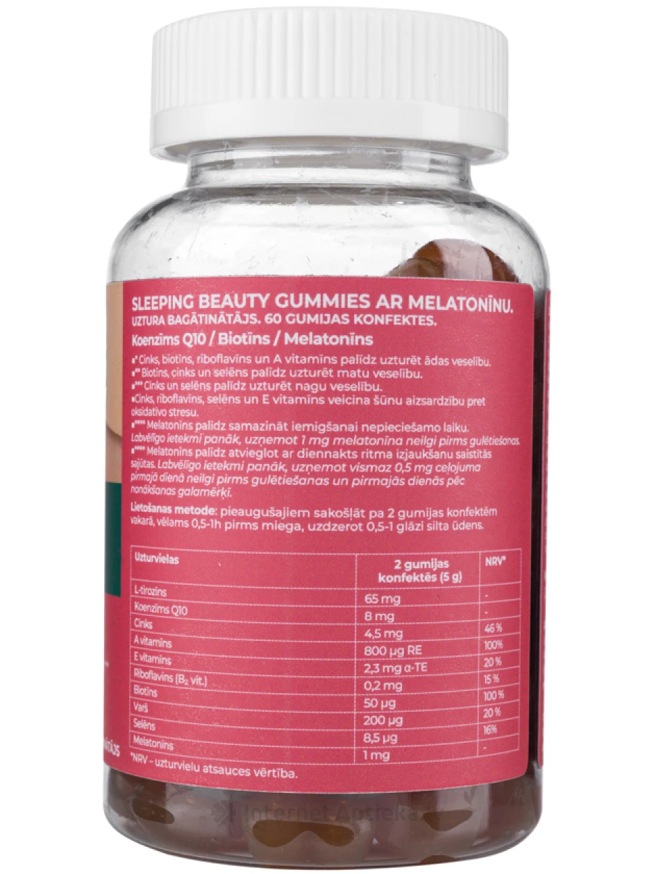 ACORUS SLEEPING BEAUTY košļājamās pastilas, 60 gb. | internetaptieka.lv
