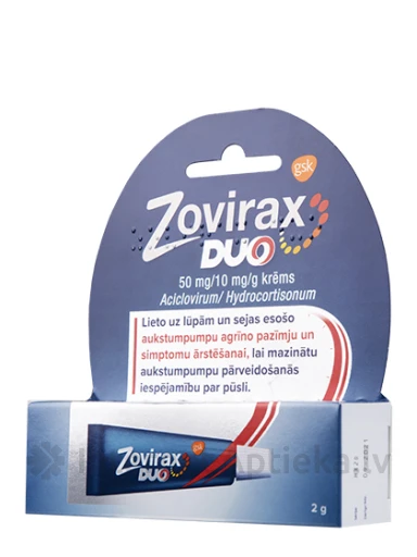 Zovirax Duo 50 мг/10 мг/г, 2 г | internetaptieka.lv