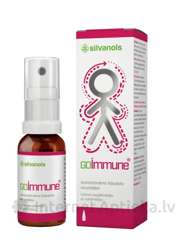 Silvanols GoImmune sprei immuunsuse tagamiseks, 20 ml | internetaptieka.lv