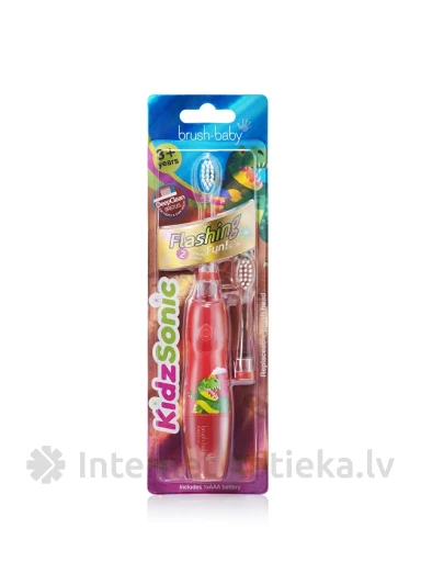 Brush-baby KidzSonic elektriskā zobu birste dinozaurs 3+, 1 gb. | internetaptieka.lv
