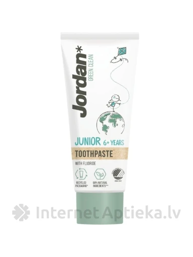 JORDAN Green Clean Зубная паста 6+ лет, 50 мл | internetaptieka.lv