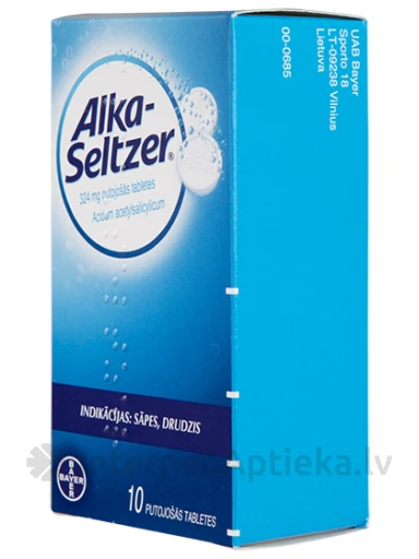Alka-Seltzer, 10 putojošās tabletes | internetaptieka.lv
