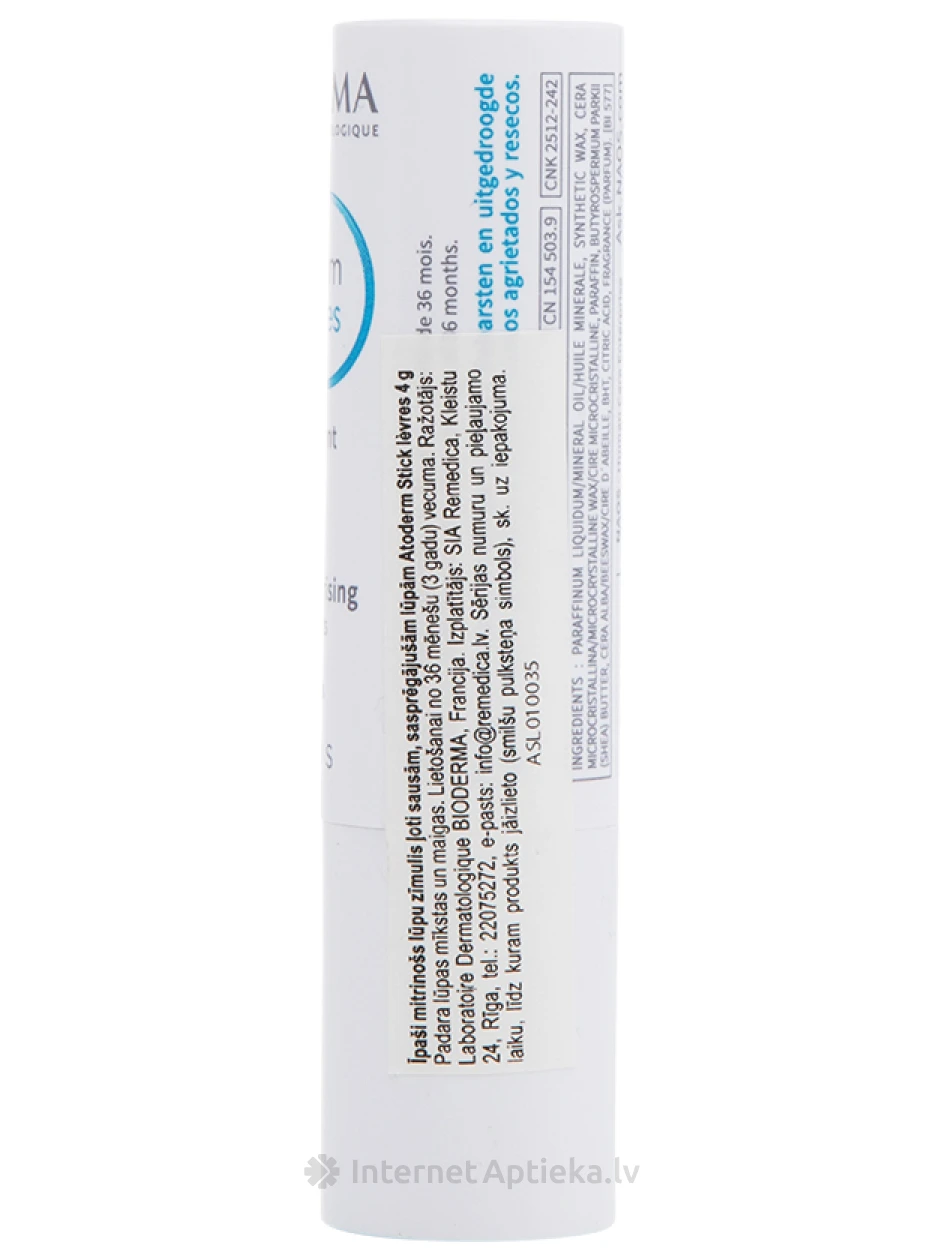 Bioderma Atoderm stick levres lūpu zīmulis, 4 g | internetaptieka.lv