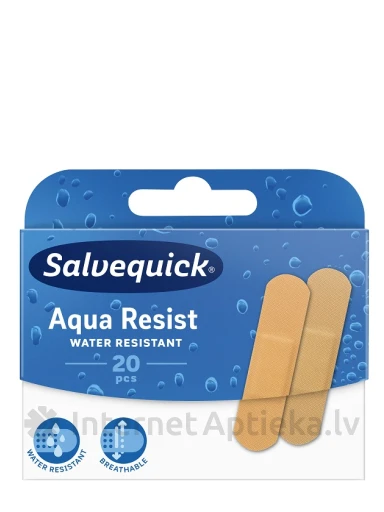 Salvequick Aqua Resist комплект пластырей, 20 шт. | internetaptieka.lv