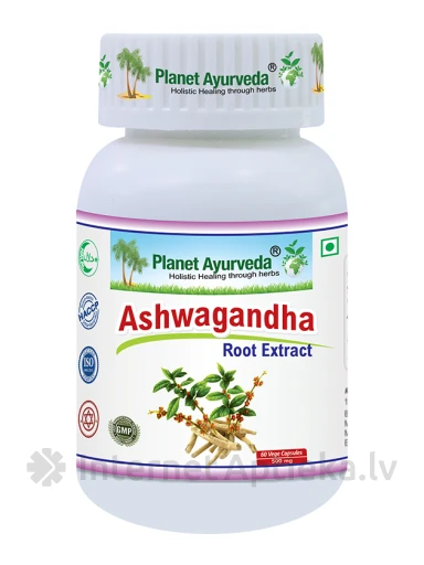 Planet Ayurveda® Ashwagandha Organic, 60 kapsulas | internetaptieka.lv