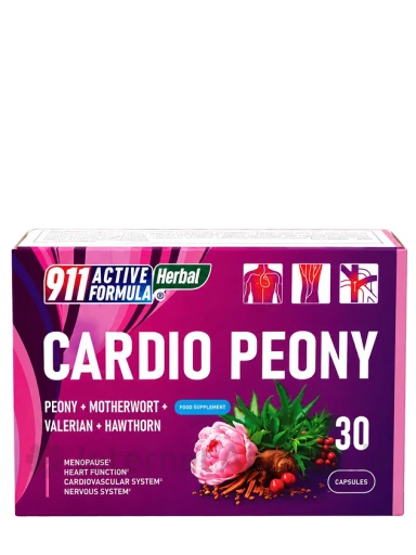 911 Active Formula Cardio Peony širdies kapsulės, 30 vnt. | internetaptieka.lv