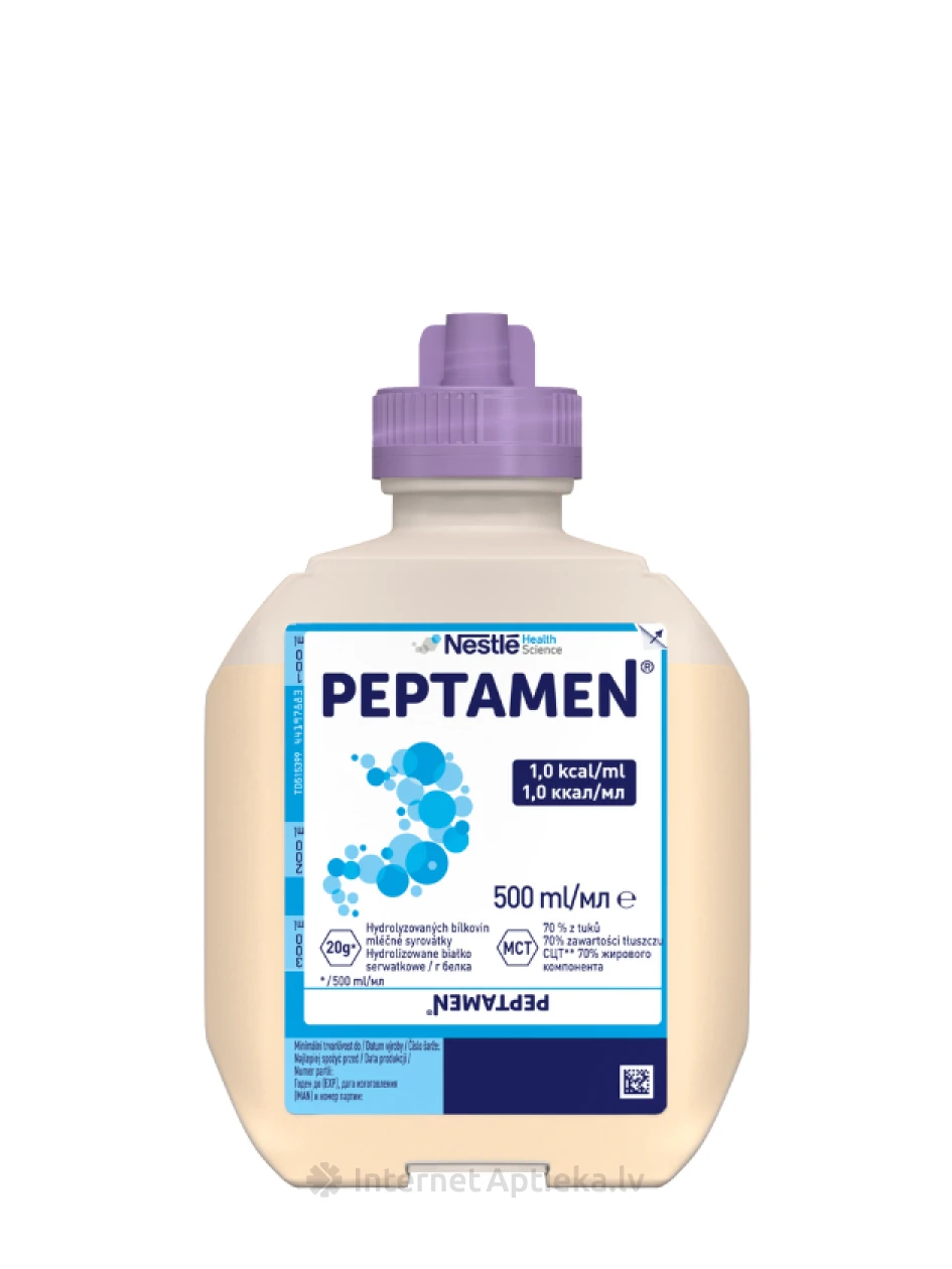 Nestle Peptamen neutral Meditsiinilisel näidustusel kasutamiseks ettenähtud toit, 500 ml | internetaptieka.lv