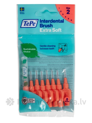 TePe Interdental Brush hambavaheharjad 0,5 mm, helesinine, X-soft (eriti pehme), 8 tk | internetaptieka.lv